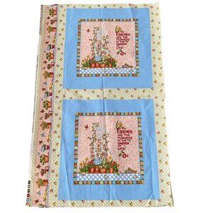 Mary Engelbreit Fabric Panel Friends Are The‎ Flowers Garden Cotton Quilt Craft